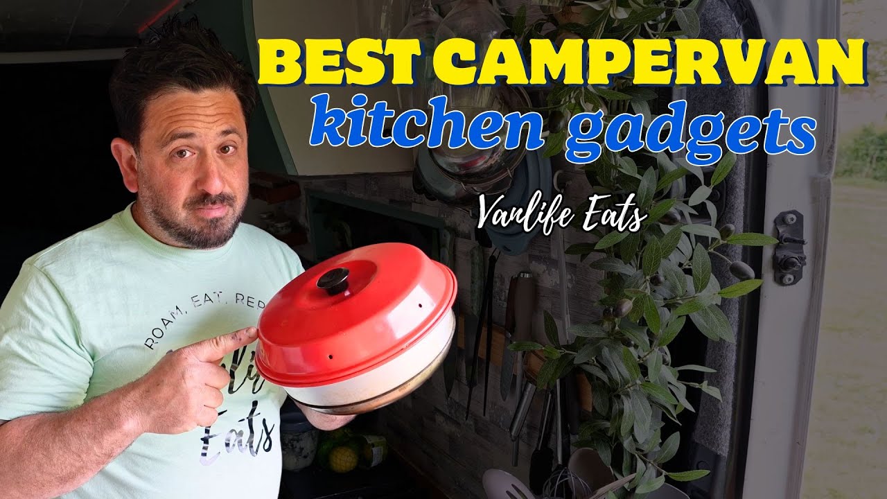 13 of the best campervan kitchen gadget and equipment. Essential kit list