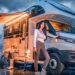 ☔️RAINY CAMPING IN A MASSIVE 3-ROOM LUXURY MOTORHOME