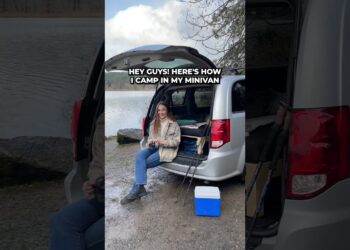Minivan camping made easy! A simple build in a Dodge Grand Caravan for cozy outdoor adventures 🏔️