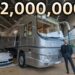 Touring a $2,000,000 Luxury Motorhome with Secret Supercar Garage