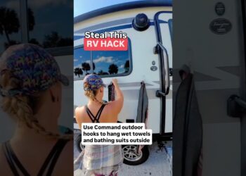 Best RV Hack for Hanging Towels | Full-Time RV Living Tips #rvlife #rvhacks