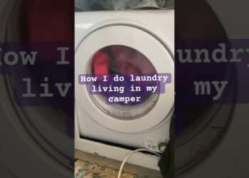 How I do laundry living in my camper #camperlife #rvlife #laundry #lifestyle #rvliving #rv #camper