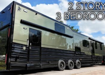 The Most Expensive 5th Wheel Toy Hauler RV Ever Built! (2 Stories with 3 Bedrooms!)