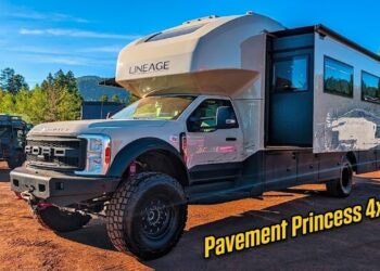The ULTIMATE 4×4 Pavement Princess RV Luxury Camper on a Ford F-600 with 43″ Tires!