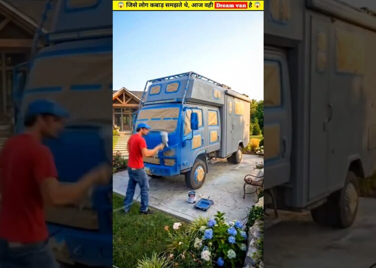 कबाड़ Van बनी 5-Star Luxury Camper 😱~mini wood toy-woodworkingartskill handcrafted #facts #viral