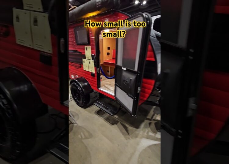 This has to be the smallest camper #reels #shorts #rvlife #camping #travel #trailer #small #cozy