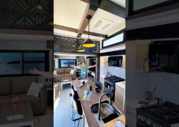 A huge camper with 530sq ft of living space! Tour the 2025 Heritage Glen Roost43 #rvlife #camper