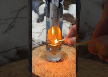 DIY Lamp-Heater in Minutes: A Lifesaver in Emergency Situations. #camping #lifehacks #survival