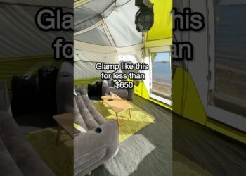 Full Glamping Setup for UNDER $650 You Won’t Believe It #glamping #camping #campinglife LINK IN BIO
