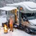 Camping in Heavy Snow with a Luxury Motorhome